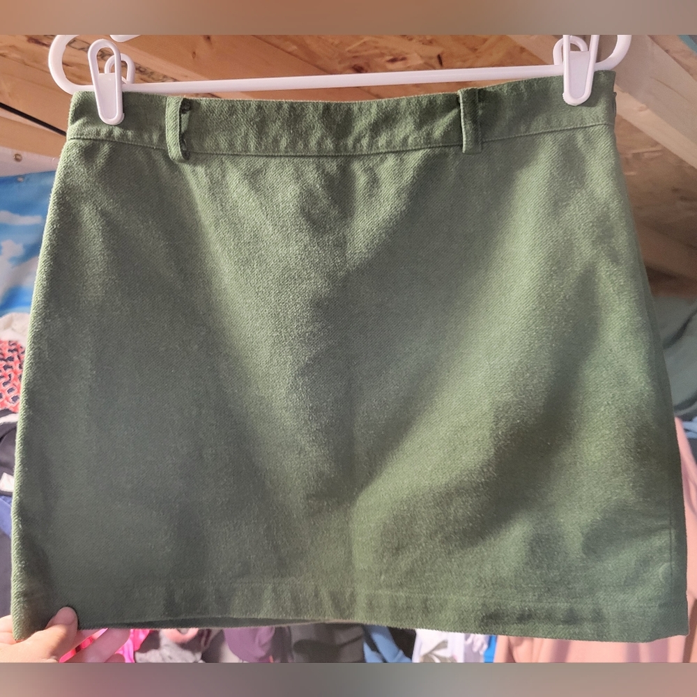 Kate Spade Saturday Side Zip Green Mini Skirt Size 6‎